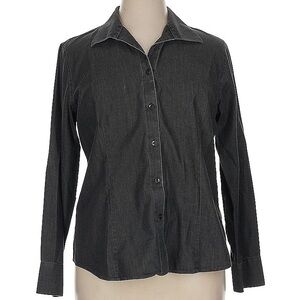 Chico's Dark Gray/Black Button Down Shirt